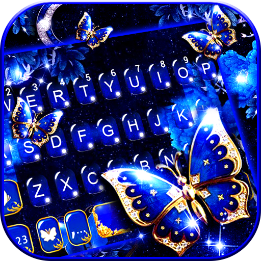Blue Fancy Butterfly Theme logo