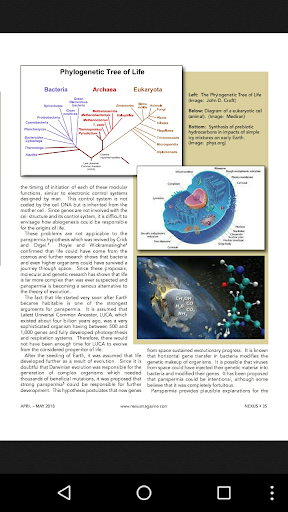 Screenshot of Nexus Magazine