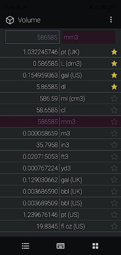 Multi Units Converter Screen 3