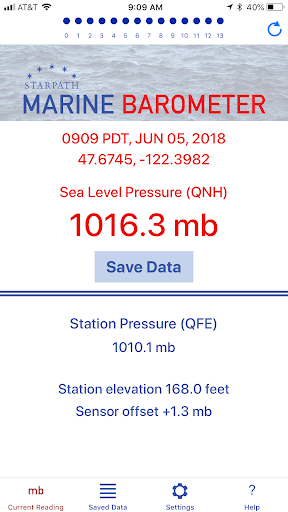 Android application Marine Barometer screenshort