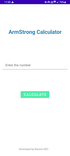 Armstrong number Screen 3