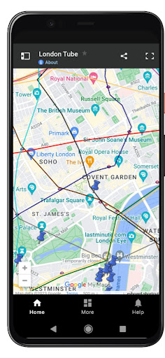 Android application London Tube Live Map screenshort