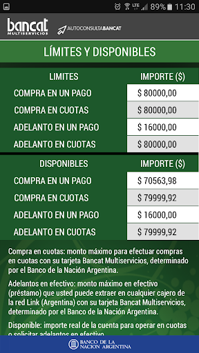 Autoconsulta BanCAT Screen 3
