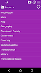 screenshot of World Factbook. Countries Info
