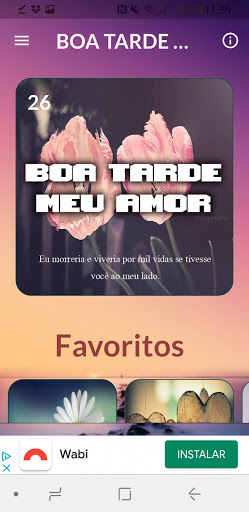 Android application BOA TARDE MEU AMOR, TE AMO! screenshort