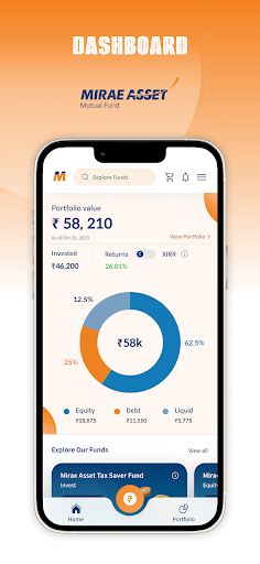 Android application Mirae Asset Mutual Fund screenshort