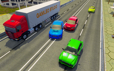 Captura de Pantalla 5 carrera de autos en carretera android