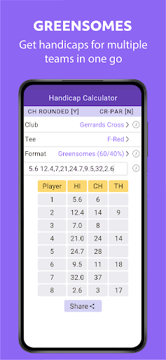 WHS Handicap Calculator Screen 3