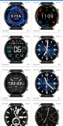 Android application Amazfit GTR 2 WatchFaces screenshort