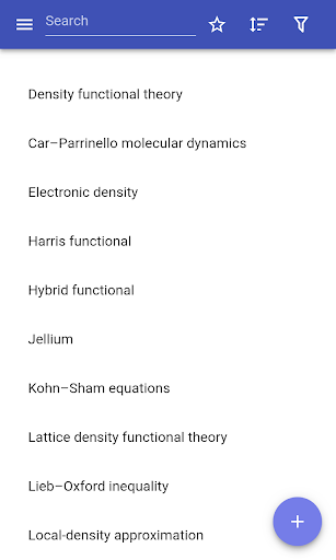 Android application Quantum chemistry screenshort
