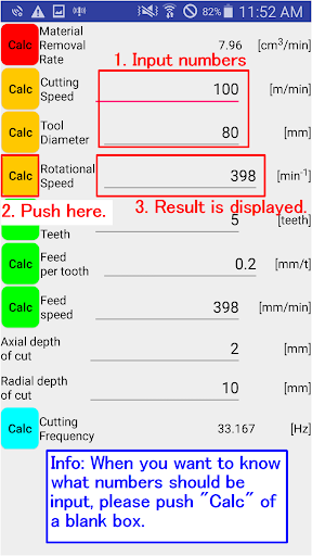 Android application Milling Maniac : Calculator screenshort