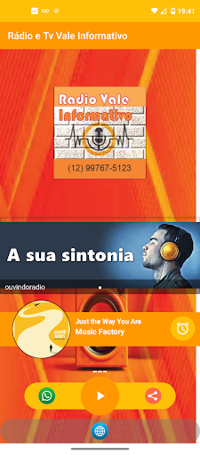 Android application Rádio e TV Vale Informativo screenshort