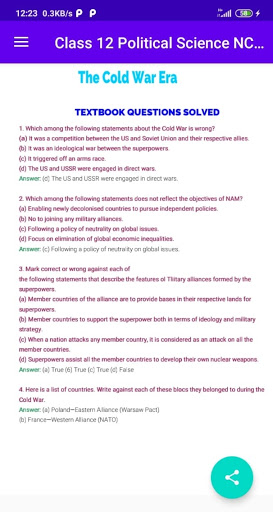 Class 12 Political Science NCE