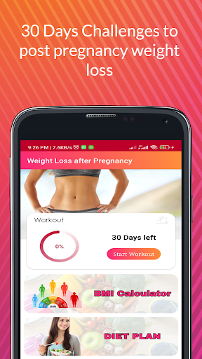 Android application Weight Loss after Pregnancy screenshort