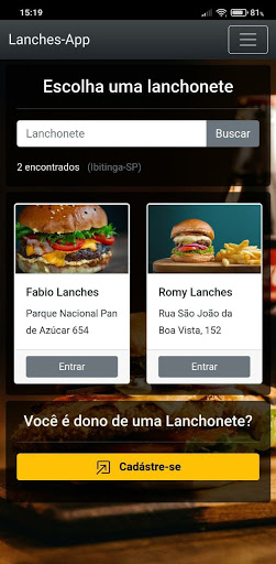 Lanches-App Screen 2