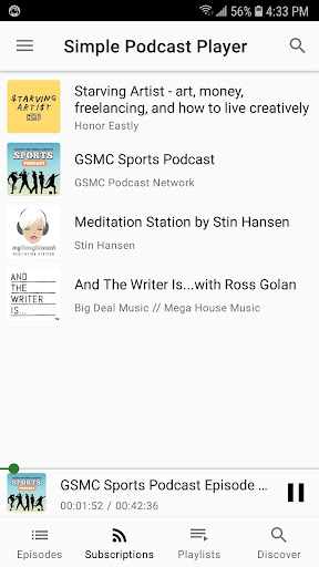 Simple Podcast Player Screen 3