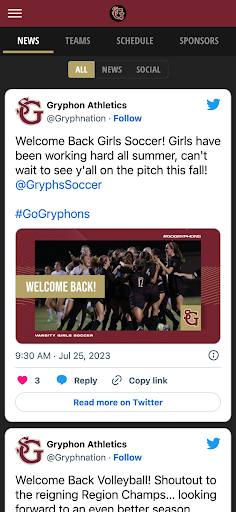 St. Georges Athletics Screen 2