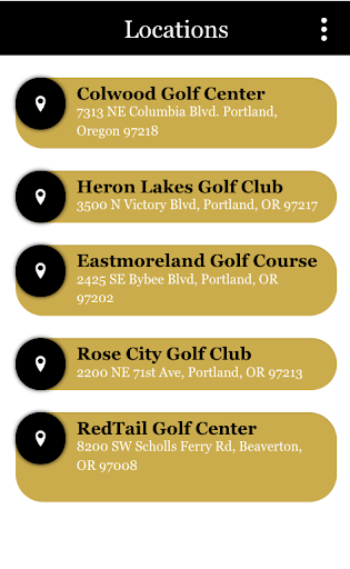 Android application YA! Golf screenshort