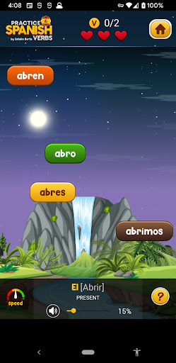 Android application Learn Italian Verbs Game Extra screenshort