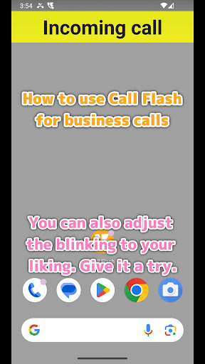 Call Flash Notification Alert
