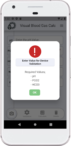 ABG - Visual Blood Gas Calc Screen 3