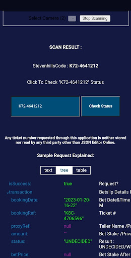 Ticket Status Mauritius Screen 3
