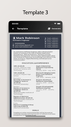 Screenshot of Resume+ - CV Generator