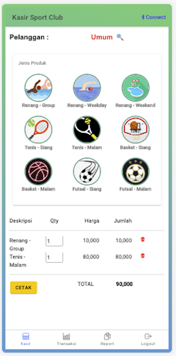 Android application SportClub Klasterku screenshort