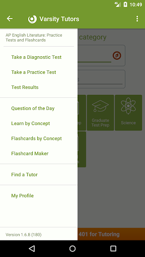 AP English Literature Practice Screenshot