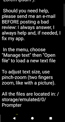 A Prompter for Android Screen 3