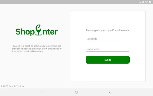 Android application Shop Enter screenshort