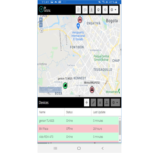Android application Gps Bm satelital screenshort