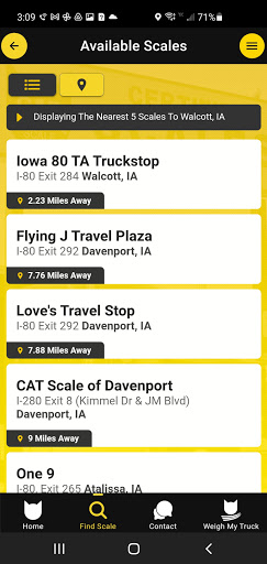 CAT Scale Locator screenshot