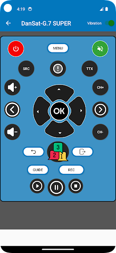 Remote control for DanSat Screen 3