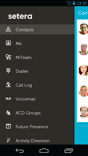 Android application Setera OneCloud screenshort