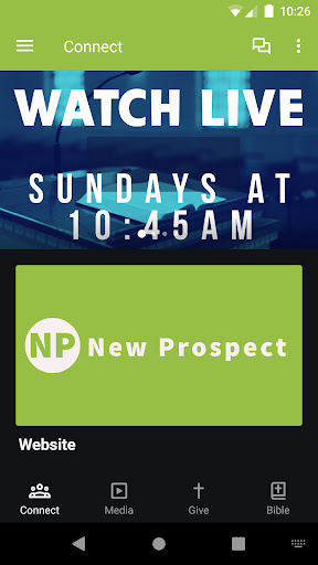 Android application New Prospect Baptist Church screenshort