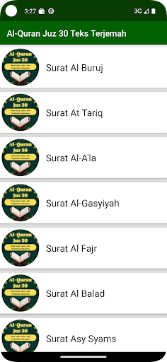 Al-Quran Juz 30 Teks+Terjemah Screenshot 2 - AppWisp.com
