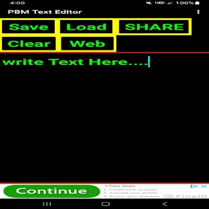 PBM Text Editor