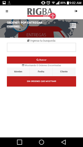 Entregas RigbaGroup Screen 2