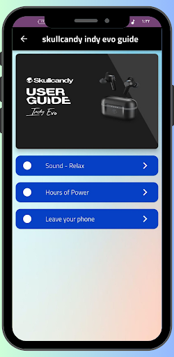 Android application Skullcandy Indy Evo Guide screenshort