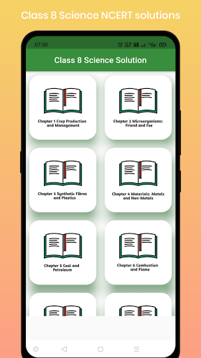 Android application Class 8 Science Solution screenshort