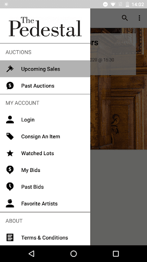 The Pedestal Auctions Screen 2