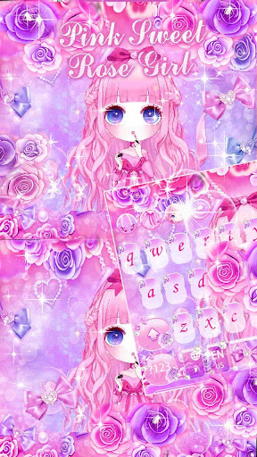 Sweet Lovely girl Keyboard Theme