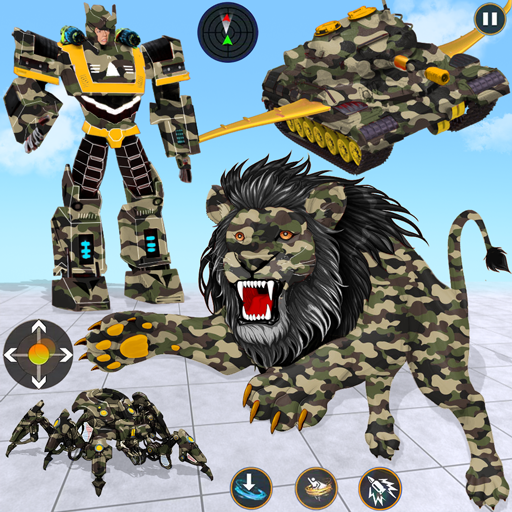 Army Tank Lion Robot Car Games  Icon