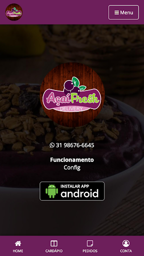 Android application Açaí Fresh Delivery screenshort