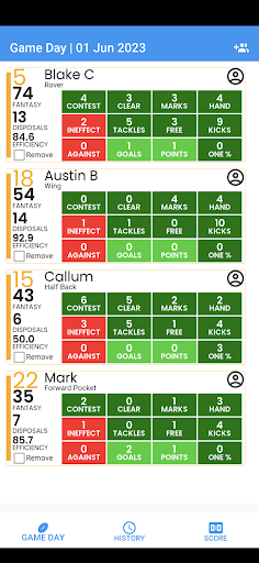 Android application My AFL Stats screenshort