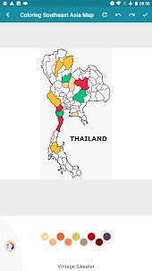 خريطة التلوين لجنوب شرق آسيا