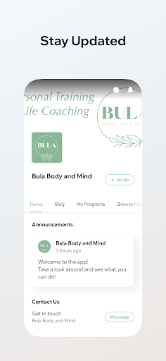 Android application Bula Body and Mind screenshort