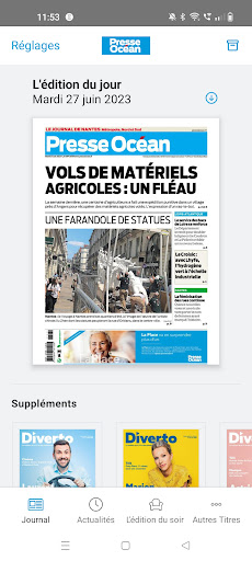 Android application Presse Océan Le Journal screenshort