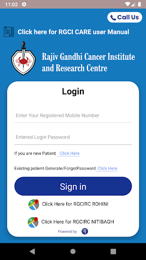 Android application RGCI Care screenshort